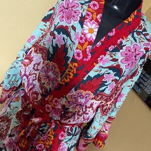 Women’s Floral Kimono Style Dressing Robe ( One Size )
